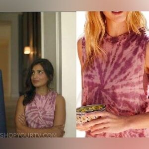 Free People Movement Tie Dye Purple Cotton Muscle Tank Breathable Boho L